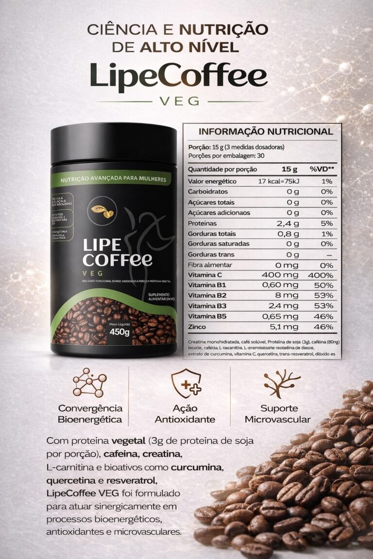 Tabela nutricional LipeCoffee VEG