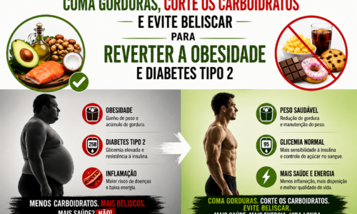 Coma gorduras corte carboidratos evite beliscar para reverter obesidade e diabetes tipo 2